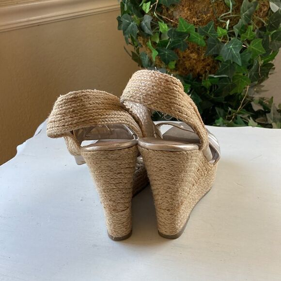 Mix No. 6 | Mix No. 6 Chanel-Mix Metallic Espadrille Wedge Size 6.5M - Picture 3 of 14